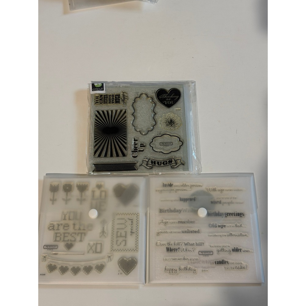 Close To My Heart My Acrylix Clear Stamps D1565 S1401 D1514 Lot of 3 Sets